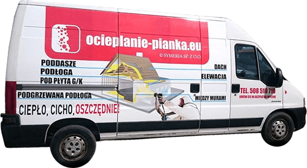 Ocieplenie pianką samochód dostawczy